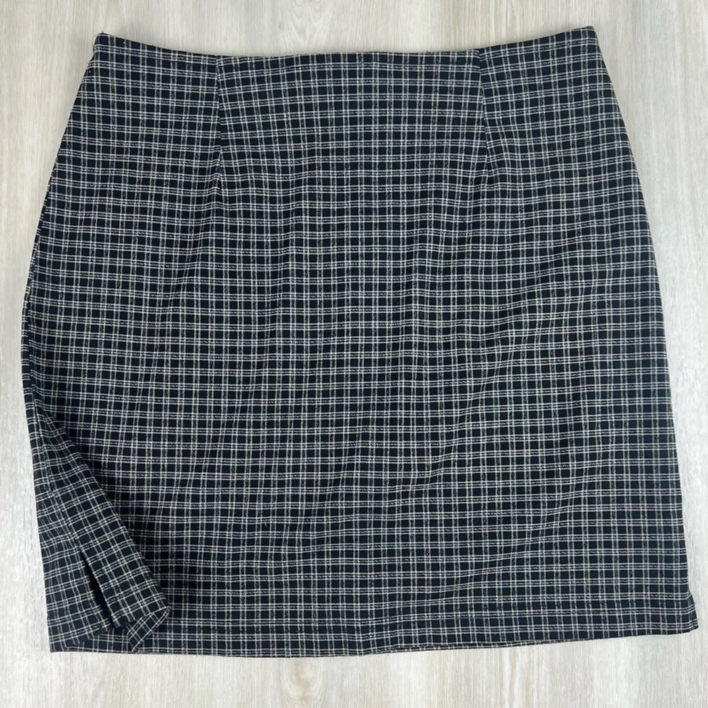 Vintage Studio 90s Gingham Plaid Pleated Skirt School Girl Size 12 Made in USA